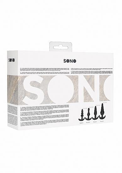 No. 80 - 4-piece Butt Plug Set - Black