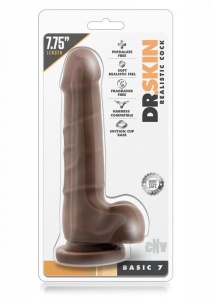 Dr. Skin - Realistic Cock - Basic 7 - Chocolate