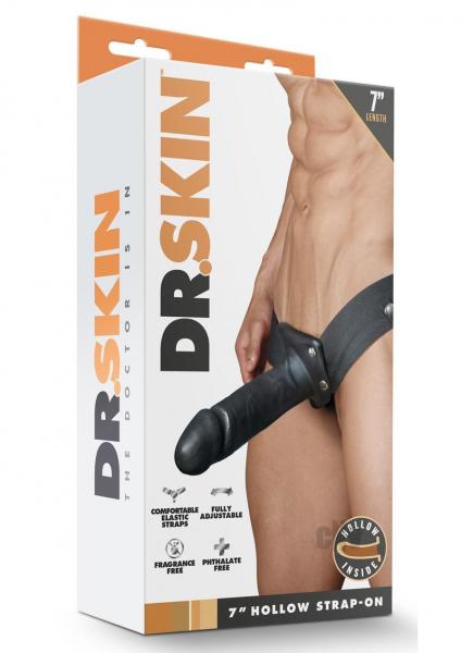 Dr. Skin - 7 Inch Hollow Strap on - Black