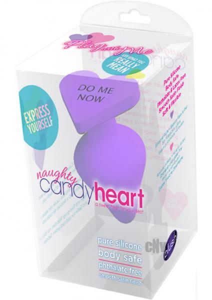 Blush Play With Me Naughty Candy Heart Do Me Now Plug - Purple