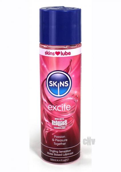 Skins Excite Tingling Water-based Lubricant 4 Oz.