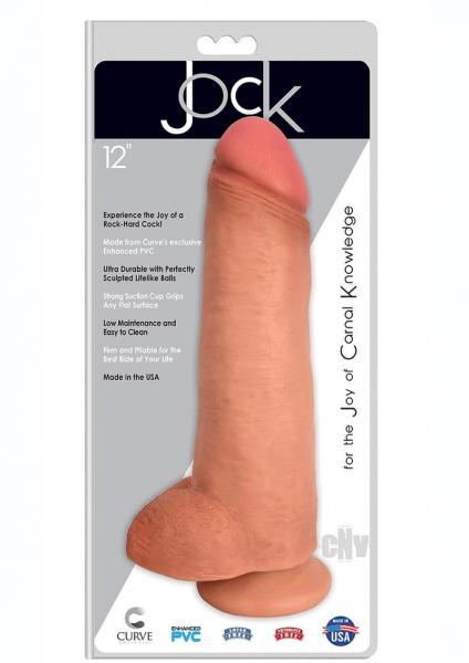 JOCK 12 Inch Dong with Balls Flesh