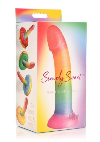 Phallic Rainbow Silicone Dildo