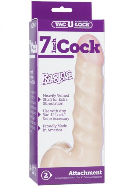 Vac-U-Lock 7" Raging Hard-Ons Cock - Beige