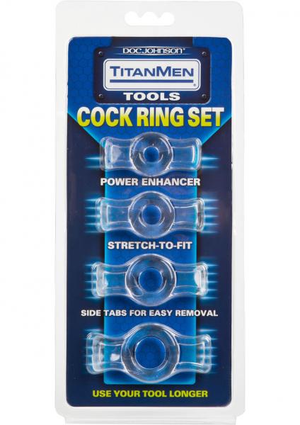 Titanmen Tools Cock Ring Set - Clear