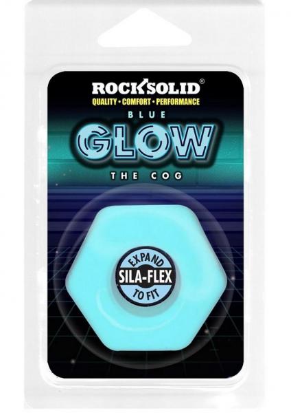 Rock Solid Sila-flex Glow-in-the-dark The Cog C-ring Blue