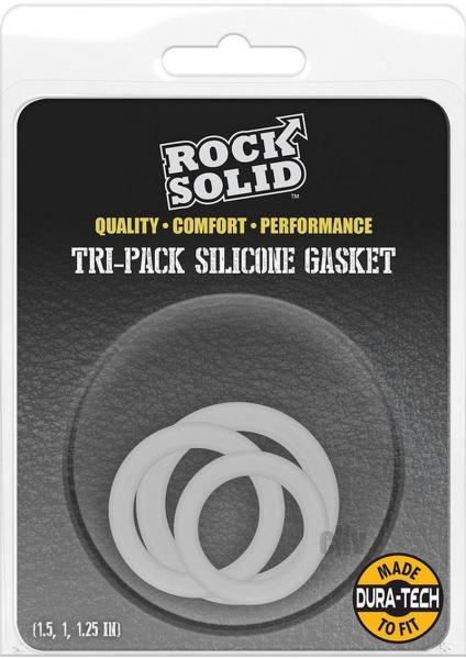Rock Solid Gasket Translucent Silicone 3pc Set (.75",1",1.25")