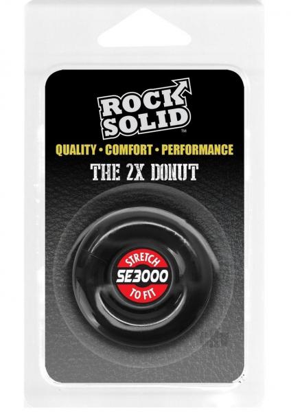 Rock Solid 2 Black Donut Ring