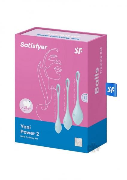 Satisfyer Yoni Power 2 Balls Training Set - Light Blue