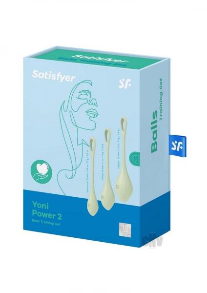 Satisfyer Yoni Power 2 Balls Training Set - Light Green