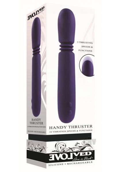 Evolved Handy Thruster Rechargeable Thruster Vibe Silicone Purple
