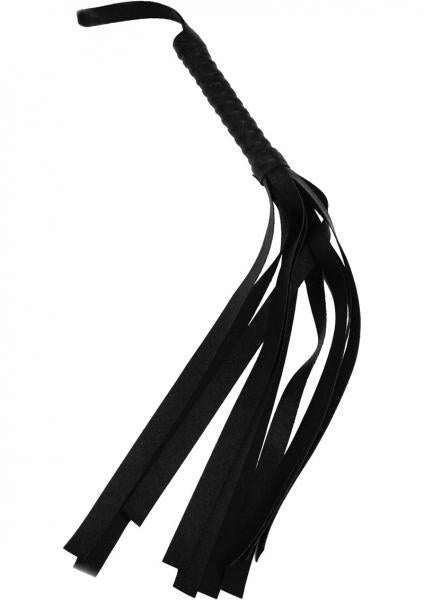 Faux Leather Flogger Black