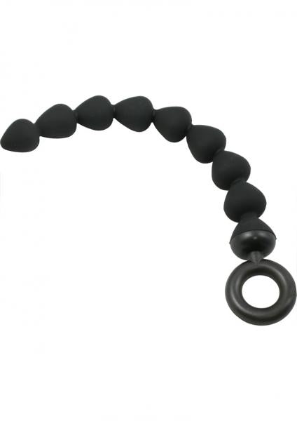 Sex & Mischief silicone anal beads - black