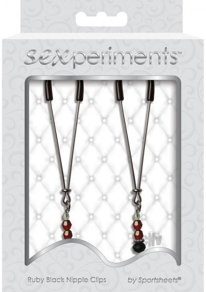 Sexperiments Ruby Black Nipple Clamps