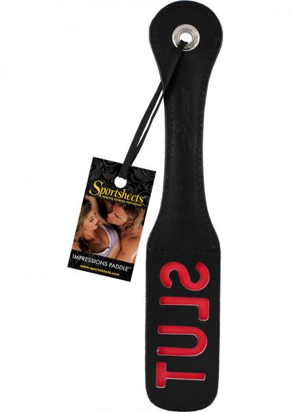 12" Leather Slut Paddle