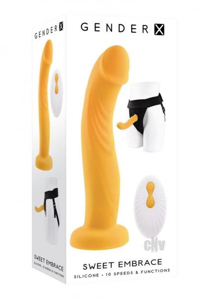 Gender X Sweet Embrace Vibrator And Strap-on Harness Yellow