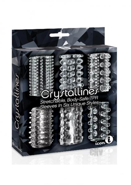 Crystalline TPR Cock Sleeve 6 Pack Clear