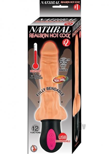 Natural Realskin Hot Cock #2 6.5 inches Beige