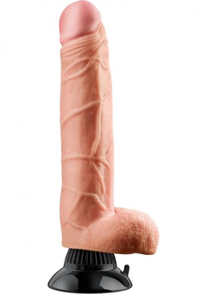 Real Feel Deluxe No 7 Wallbanger Vibrating Dildo Waterproof - Beige