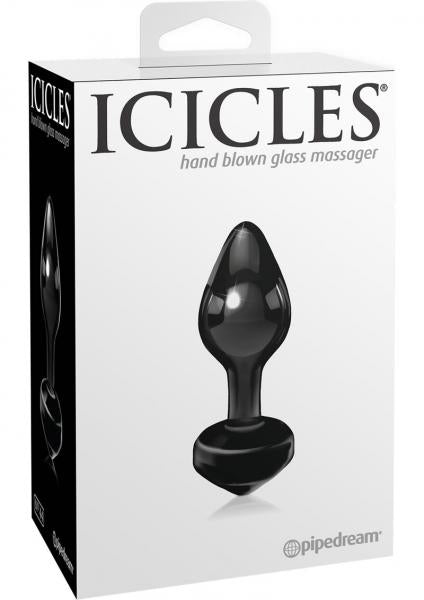Icicles No. 44 Black Glass Butt Plug