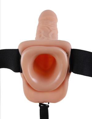 Ff Hollow Strap On W/balls 9 Flesh