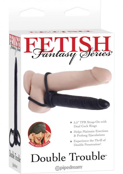 Fetish Fantasy Double Trouble Strap On 5.5 Inches Black