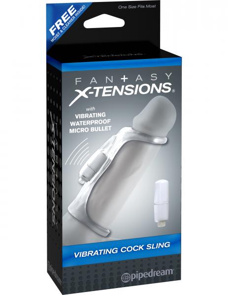 Fantasy X-Tensions Vibrating Cock Sling Clear
