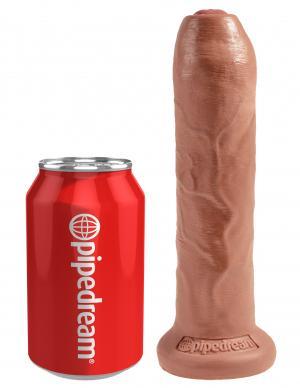 King Cock 7 Uncut Dildo - Tan