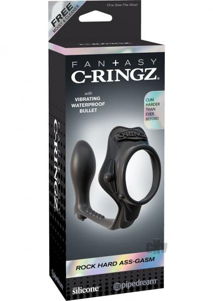 Rock Hard Ass Gasm Vibrating Ring - Black
