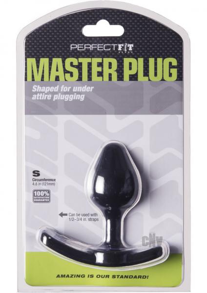 Strap On Master Butt Plug Small Black