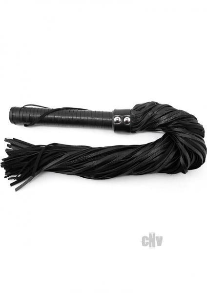 Rouge Long Suede Flogger Leather Handle Black