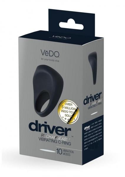 Vedo Driver Rechargeable Vibrating C-ring Black