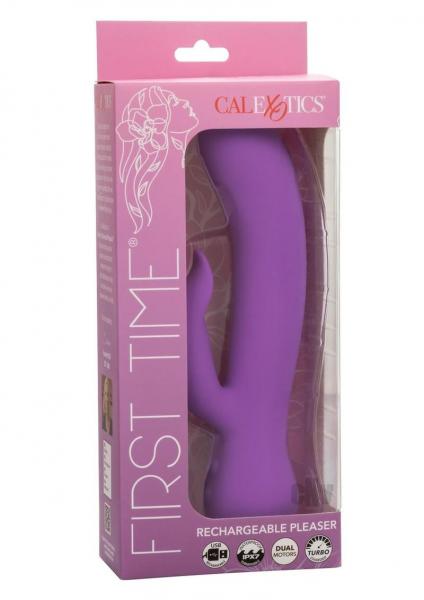 First Time Rechargeable Pleaser Vibrator - Purple