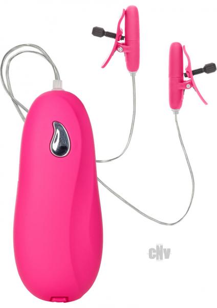 Vibrating Heated Nipple Teasers - Pink