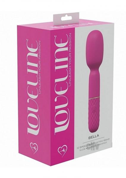Loveline Bella 10 Speed Vibrating Mini-wand Silicone Rechargeable Waterproof Pink