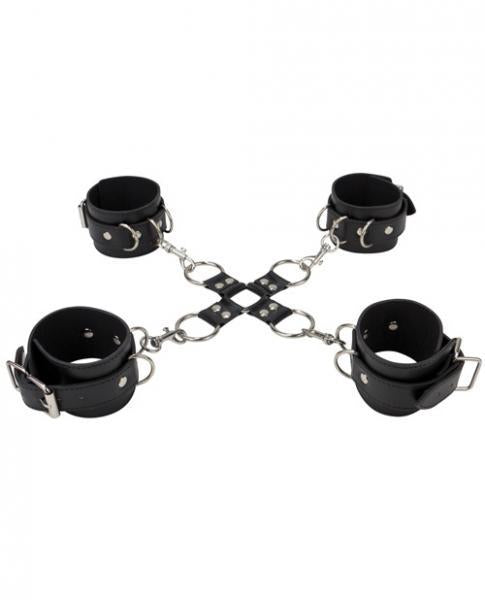 Ouch! Leather Hand and Leg Cuffs