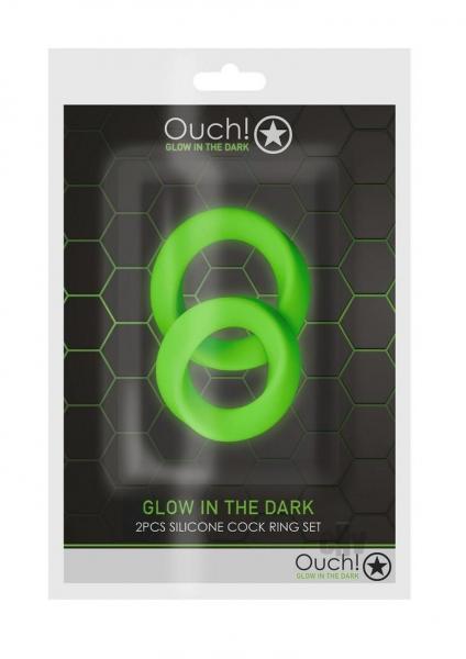 Ouch Cock Ring Set 2pc Gitd