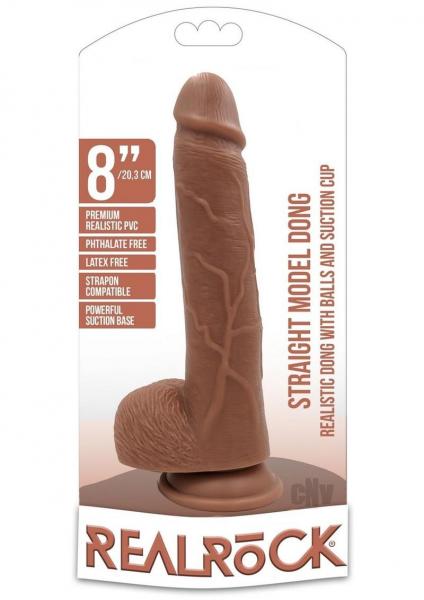 Realrock Straight W/balls 8 Tan