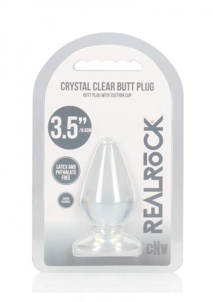 Realrock Crystal Clear 3.5 In. Anal Plug Clear