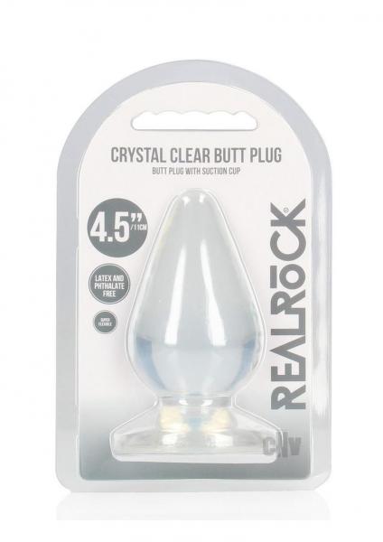 Realrock Crystal Clear 4.5 In. Anal Plug Clear