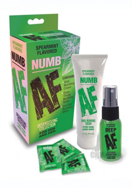 Numb Af Kit Gel, Spray, And Mints