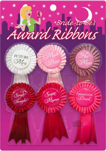Bride To Be Award Ribbons 6 Pack