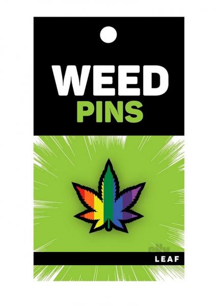 Weed Pin Rainbow Marijuana Leaf