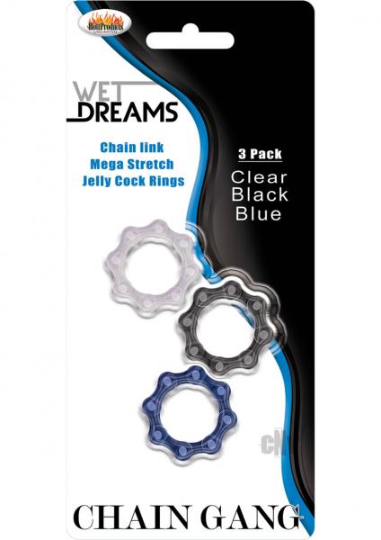 Chain Gang Cock Rings Assorted 3 Pack