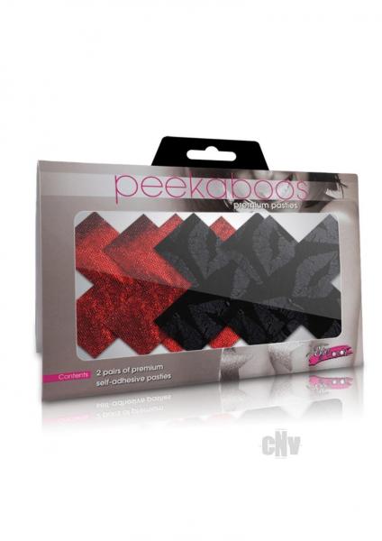 Stolen Kisses X Pasties Red, Black 2 Pack