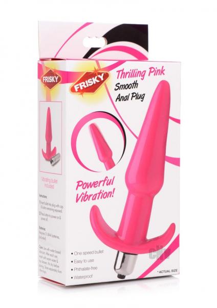 Smooth Vibrating Anal Plug - Pink