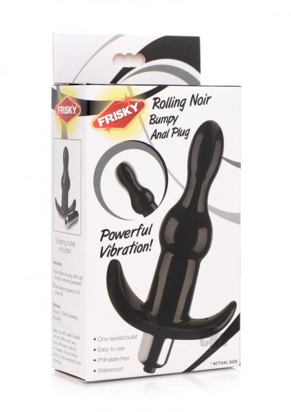 Bumpy Vibrating Anal Plug - Black