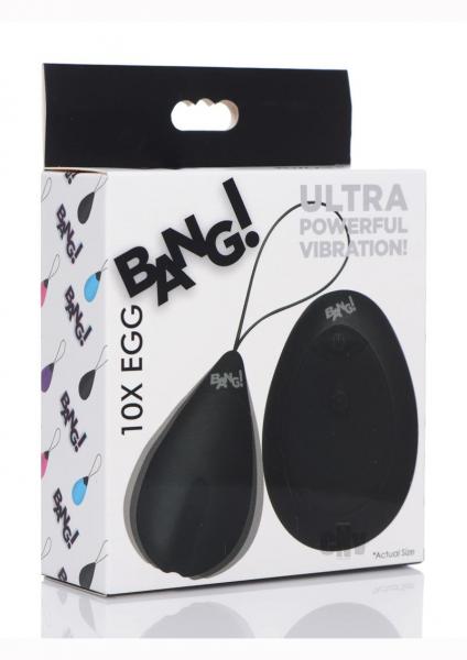 10X Silicone Vibrating Egg - Black
