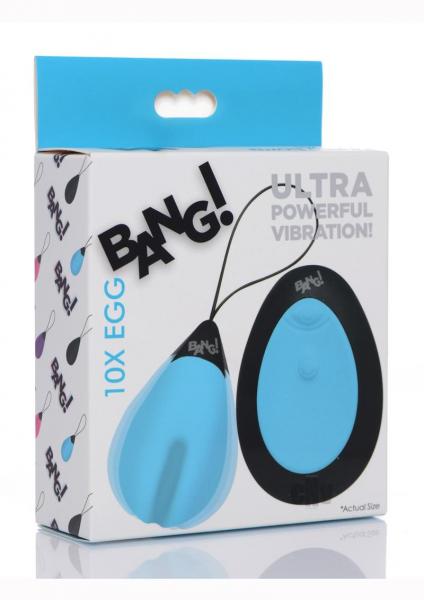 10X Silicone Vibrating Egg - Blue