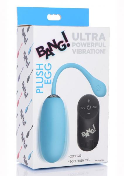 Remote Control 28X Silicone Plush Egg - Blue